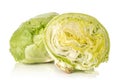 Fresh raw Iceberg Lettuce isolated on white Royalty Free Stock Photo