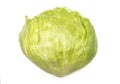 Fresh raw Iceberg Lettuce isolated on white Royalty Free Stock Photo