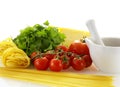 Fresh raw ingredients for making pasta Royalty Free Stock Photo