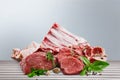 Fresh Raw Meat Background on background Royalty Free Stock Photo