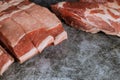 Fresh and raw meat red pork ready to cook on the grill or barbecue Royalty Free Stock Photo