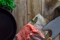 Fresh and raw meat Royalty Free Stock Photo