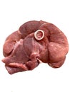 Fresh raw meat, steak, veal on the bone, cross-section. Royalty Free Stock Photo