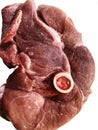 Fresh raw meat, steak, veal on the bone, cross-section Royalty Free Stock Photo