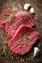 Fresh raw meat for steak Royalty Free Stock Photo