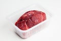 Fresh raw meat in tray Royalty Free Stock Photo