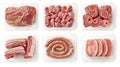 Fresh raw meat on white background Royalty Free Stock Photo