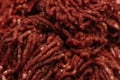 Fresh raw minced meat, ground beef background. Animal product, fresh meat. Production, consumption factory of meat pork Royalty Free Stock Photo