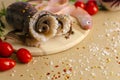 Fresh raw octopus is ready to be cooked for dinner Royalty Free Stock Photo