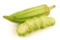 Fresh raw okra (Abelmoschus esculentus)