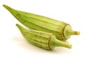 Fresh raw okra pods (Abelmoschus esculentus) Royalty Free Stock Photo