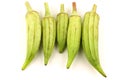 Fresh raw okra pods (Abelmoschus esculentus) Royalty Free Stock Photo