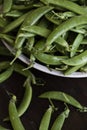 Fresh raw organic green peas Royalty Free Stock Photo