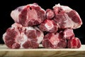 Fresh and raw oxtail cut Royalty Free Stock Photo