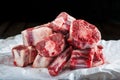 Fresh and raw oxtail cut Royalty Free Stock Photo