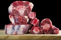 Fresh and raw oxtail cut Royalty Free Stock Photo