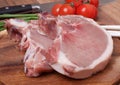 Fresh raw pork cutlet Royalty Free Stock Photo