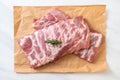 Fresh raw pork ribs Royalty Free Stock Photo