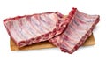 Fresh raw pork ribs. Raw Pork Ribs Isolated On White Background. Fresh Pork Rib Meat on White Background. Fresh meat and Royalty Free Stock Photo