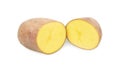 Fresh raw potatoes on white background Royalty Free Stock Photo