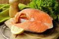 Fresh raw red fish (salmon) Royalty Free Stock Photo