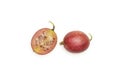 Fresh raw red gooseberry on white Royalty Free Stock Photo