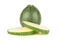 Fresh raw round zucchini isolated on white Royalty Free Stock Photo