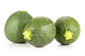 Fresh raw round zucchini isolated on white Royalty Free Stock Photo