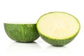 Fresh raw round zucchini isolated on white Royalty Free Stock Photo