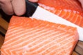 Fresh raw salmon fish