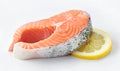 Fresh raw salmon steak Royalty Free Stock Photo