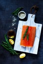 Fresh raw salmon Royalty Free Stock Photo