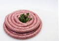 Fresh raw sausage Royalty Free Stock Photo