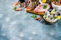 Fresh raw seafood Royalty Free Stock Photo