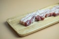Fresh raw sliced belly pork meat Royalty Free Stock Photo