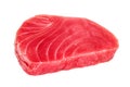 Fresh raw tuna fish steak isolated on white background Royalty Free Stock Photo