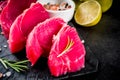 Fresh raw tuna fish Royalty Free Stock Photo