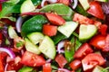 Fresh raw vegetable mixed salad. close up, view from top Royalty Free Stock Photo
