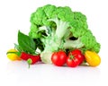 Fresh raw vegetables isolated on white background Royalty Free Stock Photo