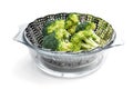 Fresh raw vegetables in steam basket. Ready for cooking Royalty Free Stock Photo