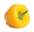Fresh raw yellow bell pepper isolated on white Royalty Free Stock Photo