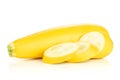 Fresh Raw yellow zucchini isolated on white Royalty Free Stock Photo