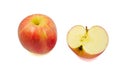 Fresh red apple gala with clipping path.