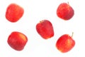 Fresh red apple isolated on white background,image studio shot.