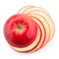 Fresh red apple isolated on white. With clipping path Royalty Free Stock Photo