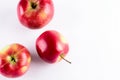 Fresh red apples isolated on white background Royalty Free Stock Photo