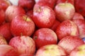 Red apples with fresh market.