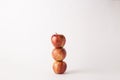 fresh red apples on a white table Royalty Free Stock Photo