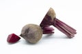 Fresh red beets or beetroots isolated on white background Royalty Free Stock Photo