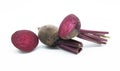 Fresh red beets or beetroots isolated on white background Royalty Free Stock Photo